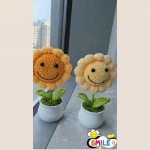 Smile 😊 พร้อมส่ง💯ดอกทานตะวัน แฮนด์เมด ดอกไม้ ของขวัญ ดอกทานตะวันไหมพรม