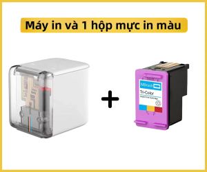 Máy In Phun Màu Cầm Tay MBrush Mini Di Động Không Dây Kết Nối WiFi In Ấn Tự Làm Logo Chữ Giao Diện Bluetooth