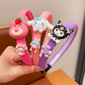 Cute Strawberry Bear Hairband Girls Hair Accessories Non-Tightening Cute Little Girl Hair Clip Child Hair Accessories