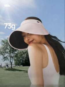 Beneunder | Portable Foldable Black Glue Sun Hat Womens Style UV Protection Large Brim Empty Top Sun Hat Travel Couple Parent-Child Youth