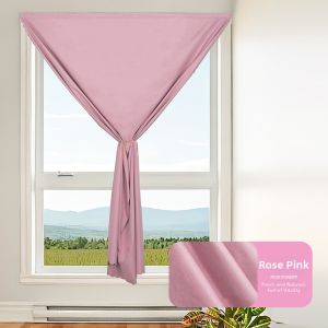 SHULIAN | Sun Blocking and Heat Insulation Curtain Fabric Easy No-drill Magic Tape Installation