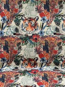 Vải Thêu Hình Vượn Cổ Tích Dày Thủ Công DIY Vải Túi Xách Vải Ghế Sofa Vải Đệm Ghế Đệm Vải Trang Trí Nhà Cửa Vải Cotton Polyester