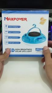 Lampu Emergency Gantung Bentuk UFO Solar Panel Lampu Camping