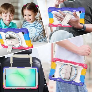 360 Rotating Kickstand Hand Shoulder Strap 3 Layer Heavy Duty Shockproof Case for Lenovo Tab 10.1 2025Tab M11 2024K11 LTETab one 8.7 2025K9M10 plus 3rd Gen 10.6M9
