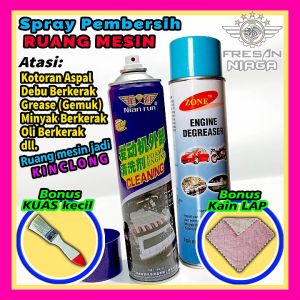 Pembersih Ruang Mesin Mobil Engine Degreaser Pembersih Kotoran Kerak Aspal Oli Minyak Gemuk Grease Tanah Lumpur Mesin Bersih Jadi Baru