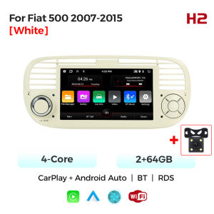 Navifly 7" Car Radio Wireless Carplay Android Auto For FIAT 500 Abarth 2007-2015 GPS Multimedia Video Player Autoradio FM RDS BT
