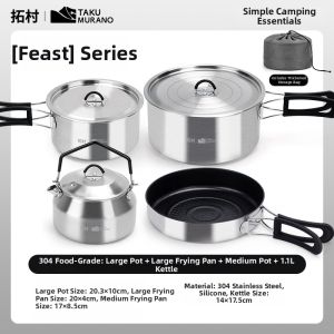TAKU MURANO | Camping Cookware Set 304 Stainless Steel