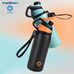 FJbottle | Fjbottle Thermos Bottles Stainless Steel Double Wall Vacuum Flask Leak Proof Thermal Mug with Magnetic Lid Outdoor Sport Bottle
