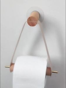 Wall Mount Wooden Toilet Paper Holder Vintage Bathroom Tissue Storage Multipurpose Hand Towel & Roll Paper Dispenser Rack