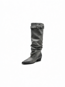 Belle | Low Heel Pointed Western Long Boots