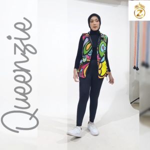 Rompi Kasual Wanita Flo Sneak Yello Motif Abstract Lengan Panjang Premium