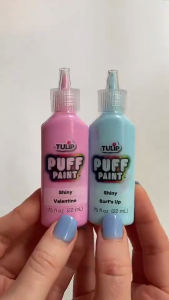 Authentic Tulip Puff Paint Pastel Colors 10-pack Multi-Surface Premium Quality Non toxic & Waterproof Craft Paint Permanent on Fabric