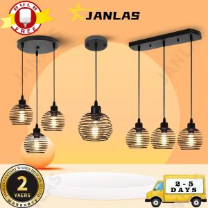 【Free Bulb】Nordic Ceiling Light Chandelier Light Modern Ceiling Lamp Hanging Lamp For Restaurant Living Room JANLAS
