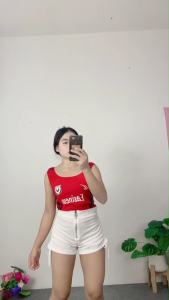 ชุดเซ็ตแฟชั่น เสื้อแขนกุด + กางเกง พิมพ์ลายเก๋