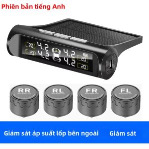 Hệ Thống Giám Sát Áp Suất Lốp Năng Lượng Mặt Trời TPMS Đa Năng Cho Ô Tô Với Màn Hình LCD 4 Cảm Biến Chống Nước Cảnh Báo Áp Suất Và Nhiệt Độ Thời Gian Thực Dành Cho Xe SUV Xe MPV Xe Minibus Xe Wagon
