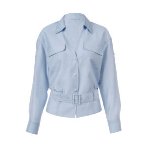 Elegant Lightweight Tapered Blazer Blue