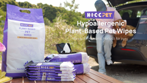 HICC PET Hypoallergenic Plant-Based Pet Wipes Cleaning Deodorizing Wipes for Dogs&Cats Nourishes Fur 100/400/120pcs