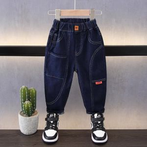 Spring Autumn Boys Jeans Casual Fashionable Kids Clothing Medium Small Size Boys Pants Trendy All-Match Long Pants for Boys