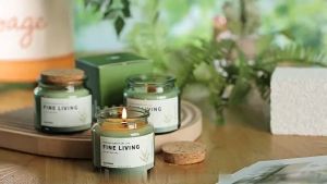Nến Thơm Handmade Không Khói Bấc Nến Bằng Gỗ Fine Living Decor Trang Trí Nhà Cửa