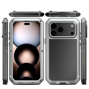 Ốp Lưng Bảo Vệ Toàn Thân iPhone Chống Sốc Kim Loại Hai Lớp Chống Trầy Xước Bề Mặt Mờ Tích Hợp Bảo Vệ Màn Hình