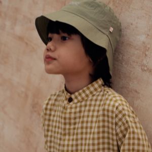 HAGIA SET / Setelan Muslim Koko Anak Kemeja Kotak Gingham Oversized by Kaija Indonesia