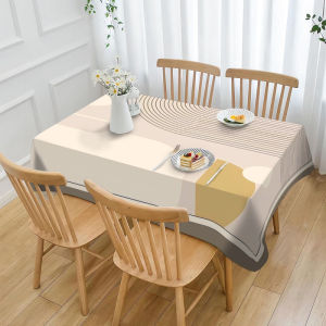 VIKAMA Scandinavian Geometric Abstract Wind Tablecloth Waterproof Antifouling Tablecloth Restaurant Party Decoration