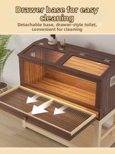 Villa-style Pet Housing Drawer Toilet Feature