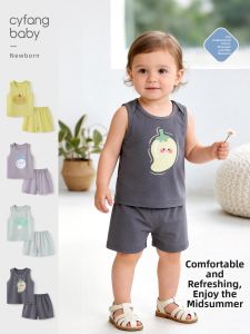 CAIYINGFANG | Summer Thin Sleeveless Shirt and Shorts Set Home Wear