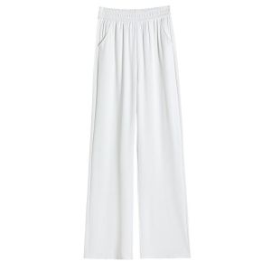 LANGPIN | Ice Silk Wide Leg Pants Womens Summer Thin High-End Drape Khaki Color Slim Casual Straight Suit Pants Fashionable All-Match