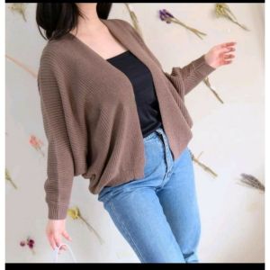Cardigan switer Batwing rajut outer Kardigan terbaru kekinian