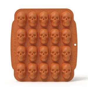 Halloween Đầu Lâu Silicon Khuôn Nướng Bánh Kem Khay Linh Hoạt Dễ Dàng Phát Hành Có Thể Tái Sử Dụng Bánh Kẹo Chocolate Trang Trí Thực Phẩm