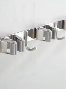 304 Thicken Stainless Steel Heavy Broom Organizer Wall Mount Broom And Mop Holder Wall Mounted