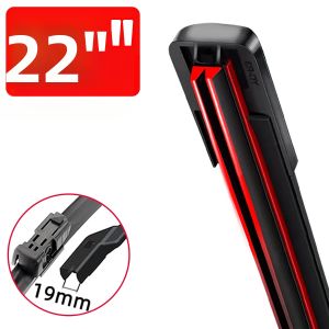 PINMOAP Dải Cao Su Kép Dải Gạt Nước Kính Chắn Gió Ô Tô 14-26 Inch Dải Gạt Nước Cao Su Tự Nhiên Im Lặng Cho Kính Chắn Gió Phía Trước