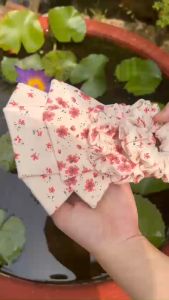 khẩu trang 3D vải thô cào kháng khuẩn họa tiết hoa nhí xinh xắn