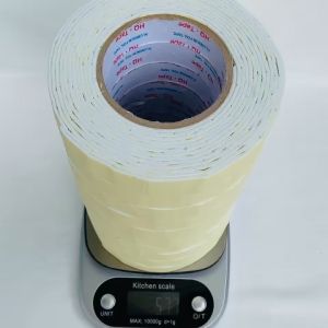 Băng keo 2 mặt xốp trắng rộng 2.4cm dài 4 mét mỗi cuộn lõi giấy 3mm - 1 cây có 10 cuộn - Tân An An