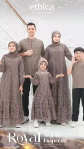 Ethica Sarimbit Royal 44 Espresso Baju Keluarga Sarimbit 2025