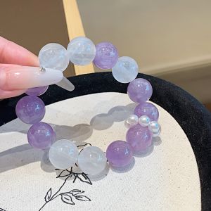 แฟชั่นคริสตัลธรรมชาติผู้หญิงใหม่สร้อยข้อมือคริสตัลธรรมชาติสีขาวผีอเมทิสต์สร้อยข้อมือคริสตัลดั้งเดิม