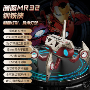 Marvel Iron Man Bluetooth Earphones 2025 New Wireless Sports Half-In-Ear Gaming Esports Gifts for Boys High Quality Sound