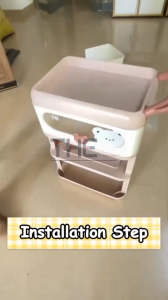 THE L44cm (3/4 layers) Multipurpose Storage Rack Baby Essential Storage Trolley With Rollers