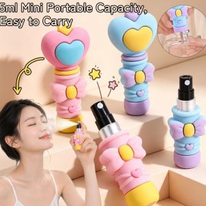Heart Magic Wand Spray Bottle Refillable Mini Makeup Travel Size Sub-bottling Cute Daily Beauty Accessory