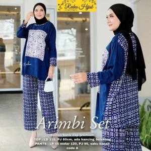 Setelan Wanita Arimbi Set Batik Cap Rayon Samitex | Setelan Wanita Kekinian | Arimbi Set BATIK CAP Modern | RAYON SAMITEX | Premium Quality | COD