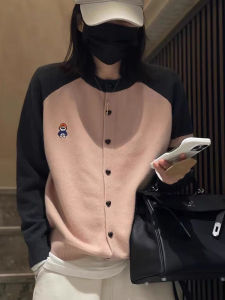 เสื้อคาร์ดิแกนถักคอตั้งแขนยาวผู้หญิง ทรงหลวม ปกติ แขนยาว ปกติ ฤดูใบไม้ผลิ 2024 แขนยาว ปกติ แขนยาว ปกติ