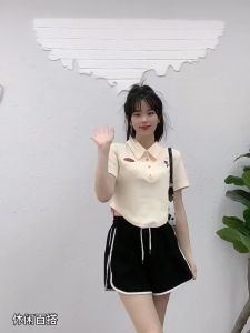 Atasan Fashion Korea Wanita Cardigan Polo Lengan Panjang Kasual Terbaru