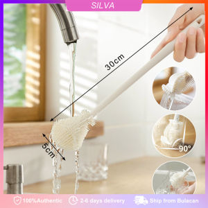 2PCS Foldable Cleaning Cup Brush Long Handle Silicone For Milk Bottle Tumbler Cup Kettle Brush