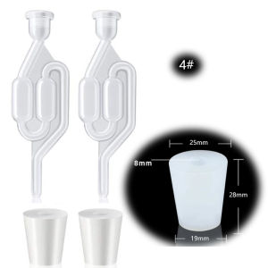 S-ShapeTwin Bubble Airlock for Wine Making Airlock for Wine Fermenting Brewing Beer Wine Sauerkraut Fermentation