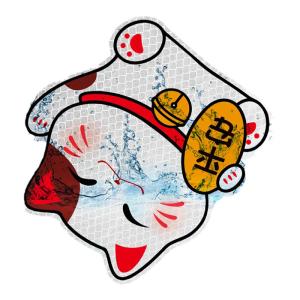 Lucky Cat Scratch Concealing Reflective Car Sticker