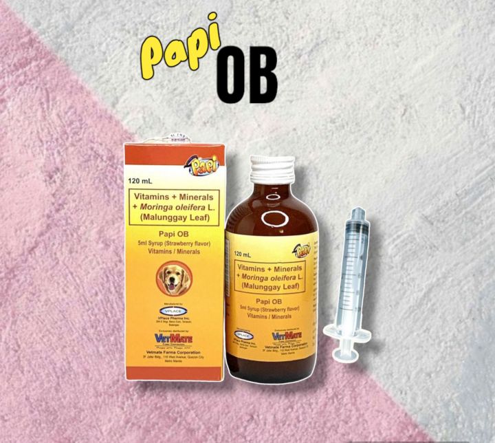 PAPI OB vitamins for Pregnant Dog 120ml Lazada PH