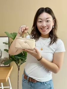 TB Diamond Makeup Box bag cowhide three-dimensional handbag chain Crossbody bag small square bag adjustable shoulder bag