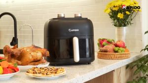 Nồi chiên không dầu Rapido RAF 7.0M3 RAF 7.0M2 dung tích 7L Công suất chiên 1700W hẹn giờ Chính hãng bảo hành 1 năm