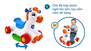 Ngựa bập bênh kết hợp xe chòi chân phát nhạc vui nhộn Winfun 0760-NL cho bé